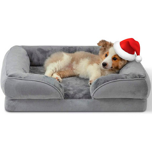 Removable Washable Cover Bolster Foam Sofa Waterproof Lining Nonskid Bottom Couch Orthopedic Dogs Bed