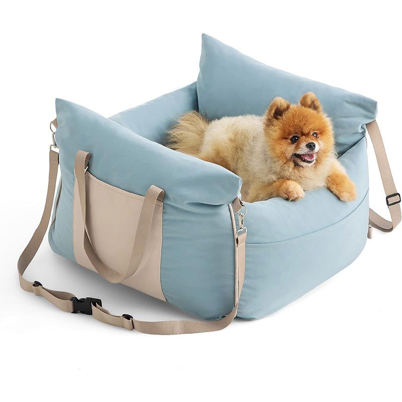 Detachable Dog Car Seat Booster Washable Carseats Soft Travel Carrier Bed Portable Car Pet for Small Dogs