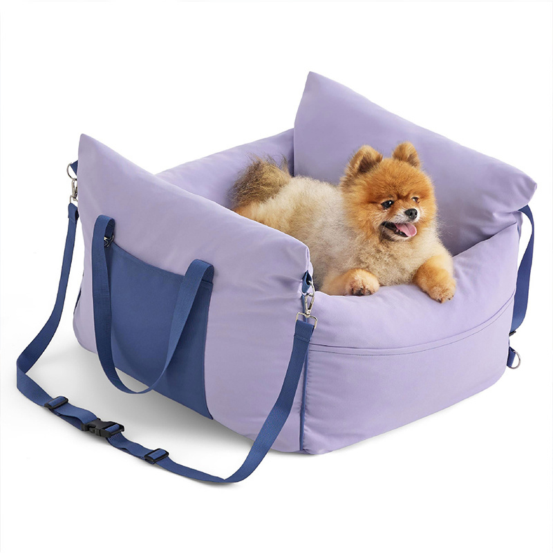 Detachable Dog Car Seat Booster Washable Carseats Soft Travel Carrier Bed Portable Car Pet for Small Dogs