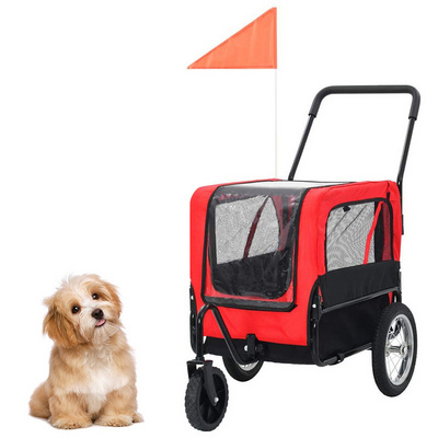 New Large Pet Bicycle Trailer Cat Dog Cart Folding Outdoor Riding Travel Trailer Pet Out Carry Pet Stroller Cat Carrier