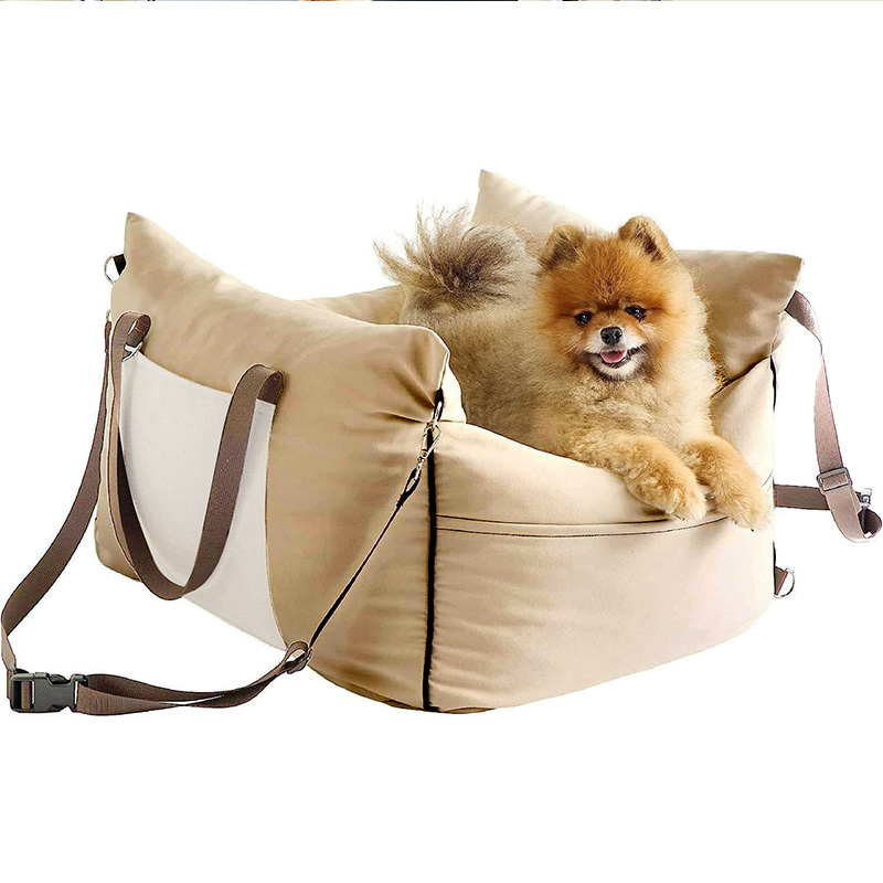 Waterproof Dog Car Seat Dog Beds Travel Pet Carrier Bag Pet Car Seat with Safe Belt Custom LOGO Designer Dog Products