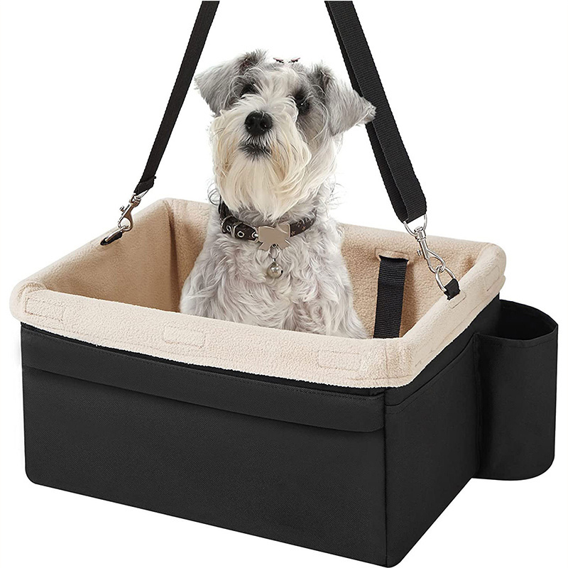 Hot Sell Dog Car Seat Pet Booster Seat for Small Dogs Removable Washable Fleece Liner Adjustable Straps Dog Car Seat