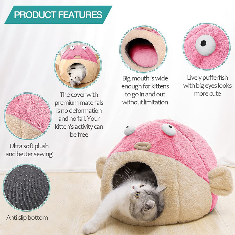 Cave Cushioned Pillow Soft Plush Premium Cotton No Deformation Pet Bed With Removable Washable