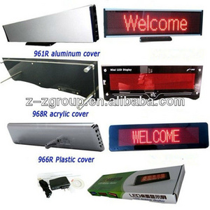 12V Mini led moving message sign display/USB rechargeable small desktop display