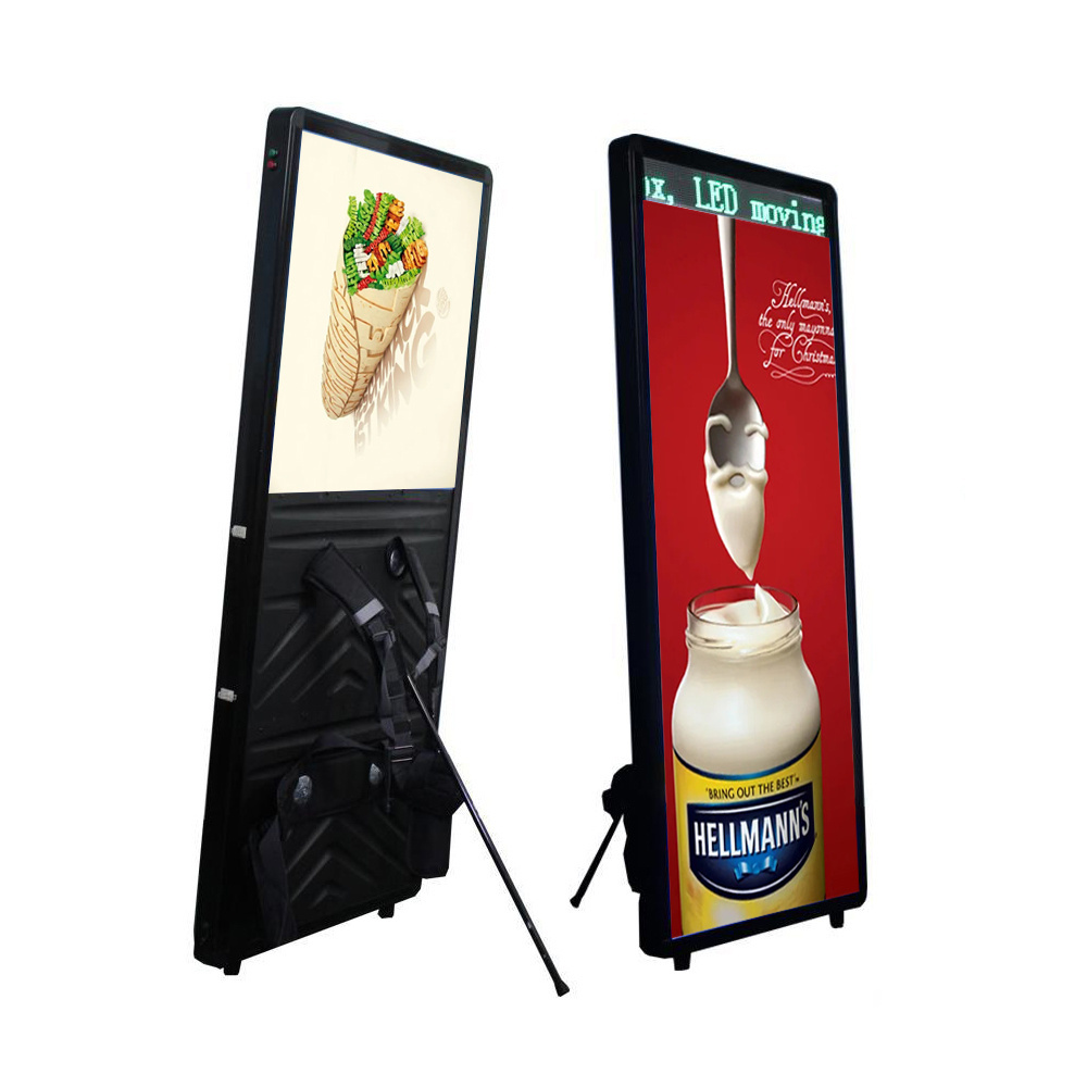 human billboard advertising poster stand led backpack billboard business display outdoor moving light box billboard