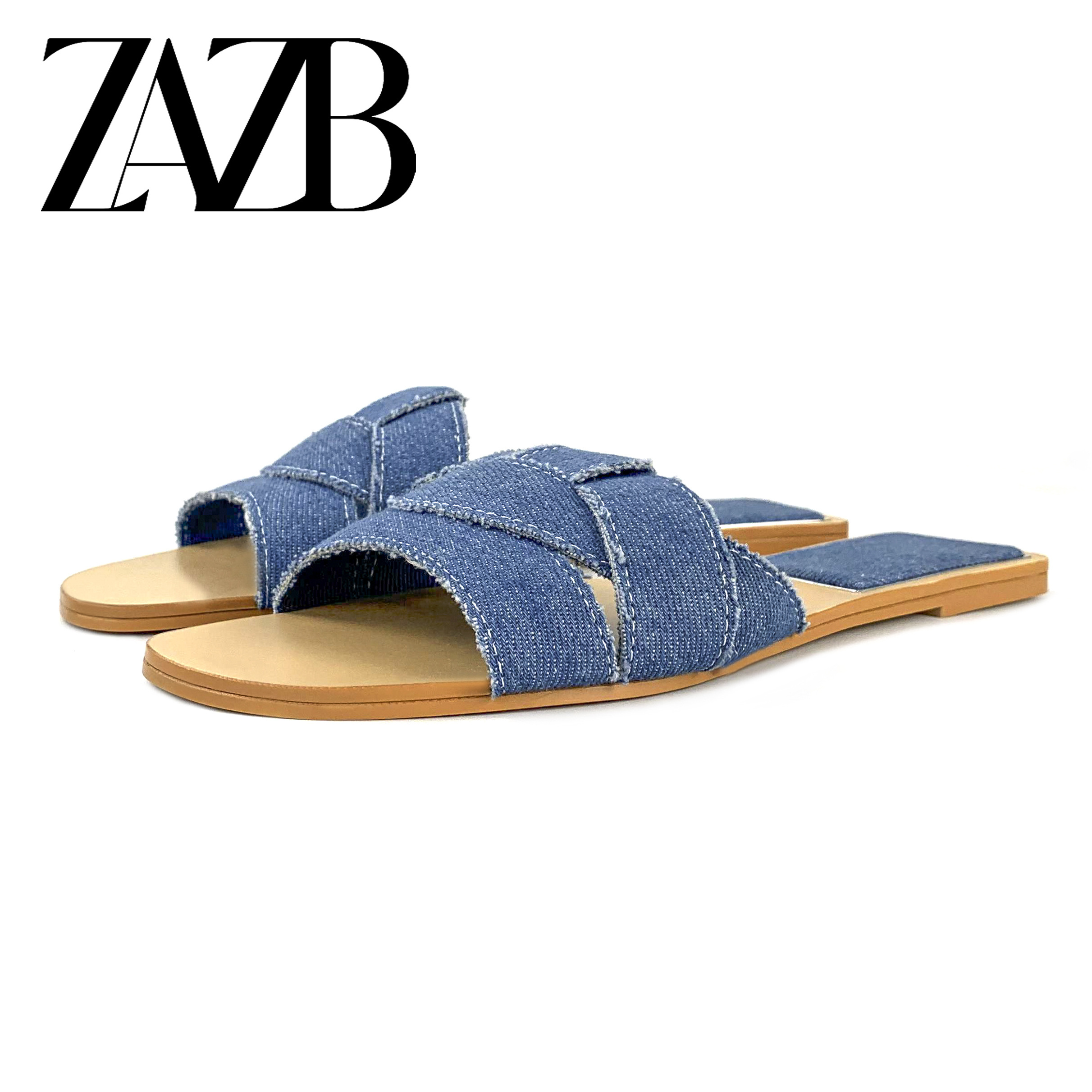 New design summer women's flat shoes open toe simple ladies sandals sandy beach Tropical style shoes