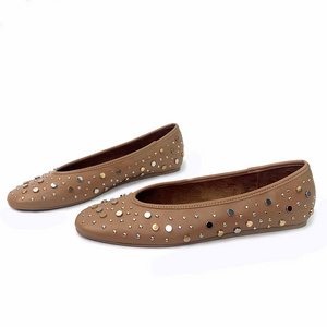 ZAZB brand custom leather boat Special price is cheap loafers femmes mules soft comfortable flats shoes for women's ladies