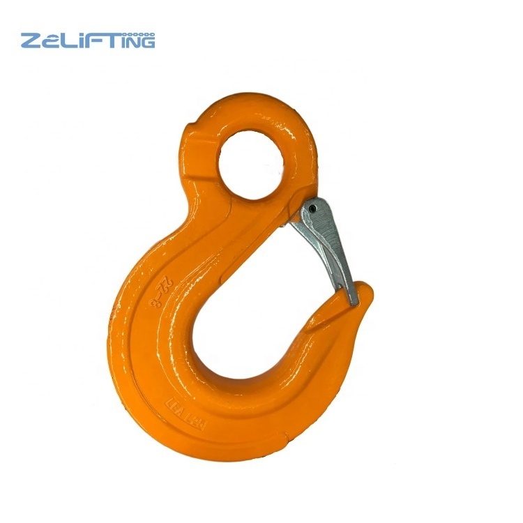 G80 Alloy Steel Eye Slip Hook with Latch Eye Type Safety Sling Hook with Latch