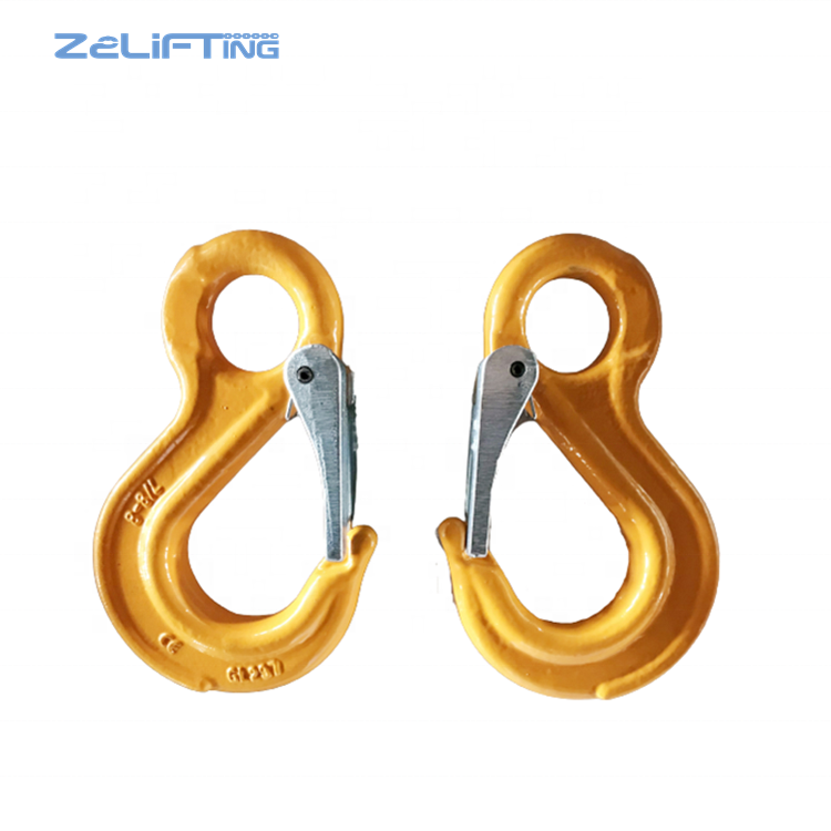 G80 Alloy Steel Eye Slip Hook with Latch Eye Type Safety Sling Hook with Latch