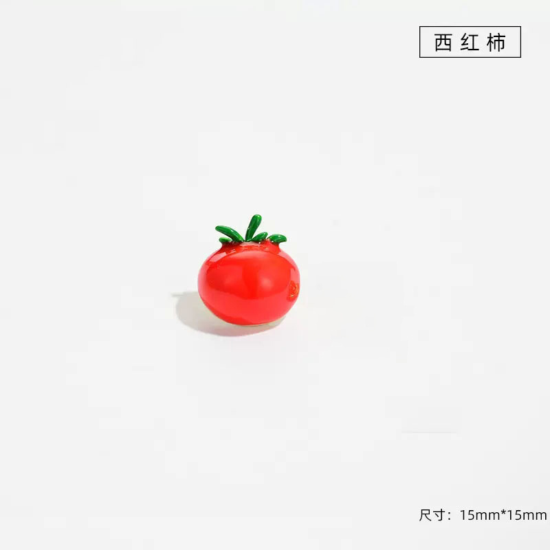 Cute Colorful Enamel Summer Fruit Collection Design Durian Orange Tomato Plant Brooch Pin For Girl