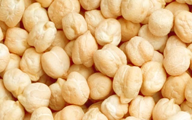 Chickpeas high protein content rich in useful vitamins and minerals for proper healthy eating whole and broken chickpeas