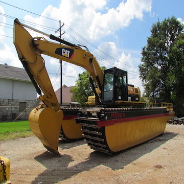 Amphibious Excavator with Pontoon for swamp