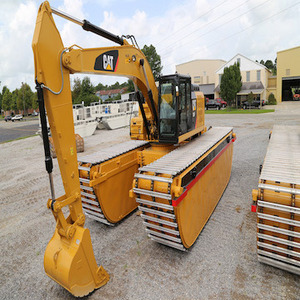 Amphibious Excavator with Pontoon for swamp