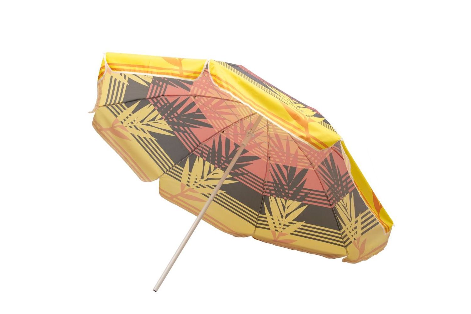 Low Cost Digital 2.0m Poly Canvas 140gm Sunrise Pattern Yellow Custom Beach Umbrellas Outdoor