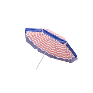 Best Cost Top Quality 140gm Digital Poly Canvas 2.0m Naval Wave Pattern Heavy Duty Wind Easy Beach Umbrella