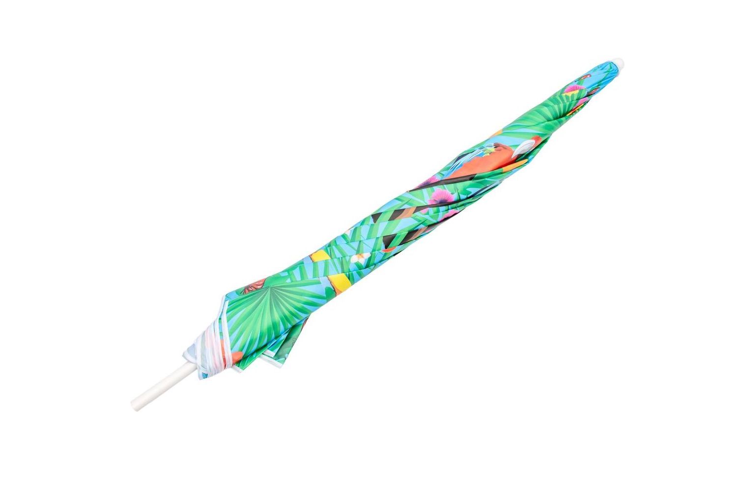 High Quality Vintage Beach Umbrella Straight Pattern Midnight Palm Leaves Digital Polyester Canvas Cover Good Working Umbrella