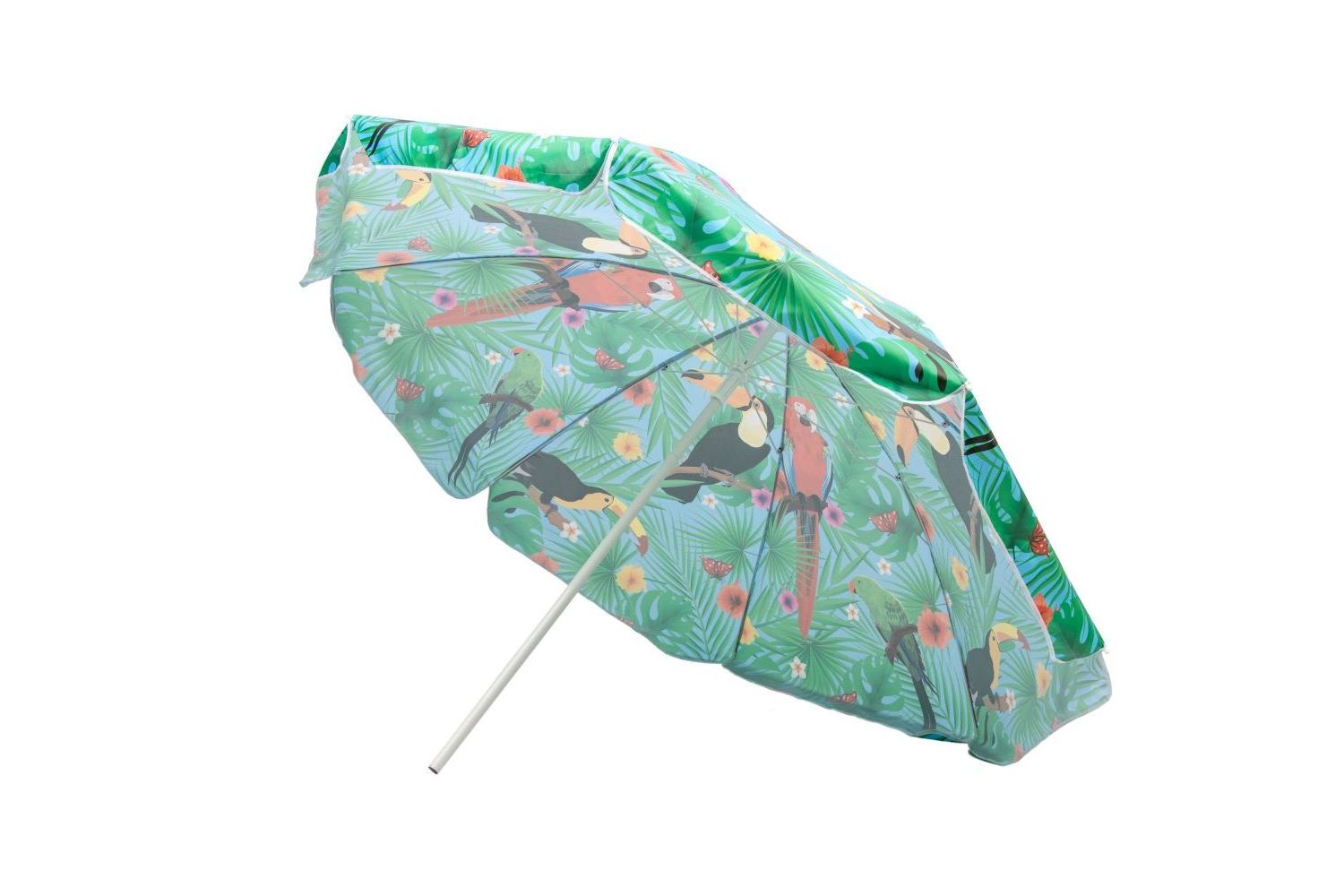 High Quality Vintage Beach Umbrella Straight Pattern Midnight Palm Leaves Digital Polyester Canvas Cover Good Working Umbrella