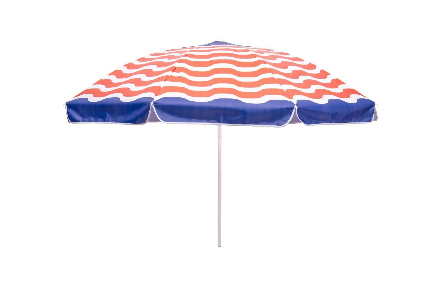 Best Cost Top Quality 140gm Digital Poly Canvas 2.0m Naval Wave Pattern Heavy Duty Wind Easy Beach Umbrella