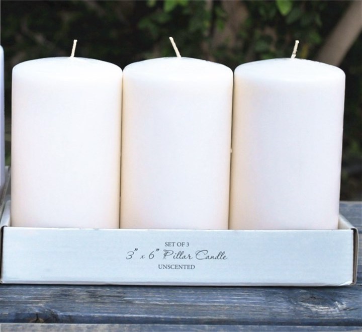 Big White Pillar Church Candle