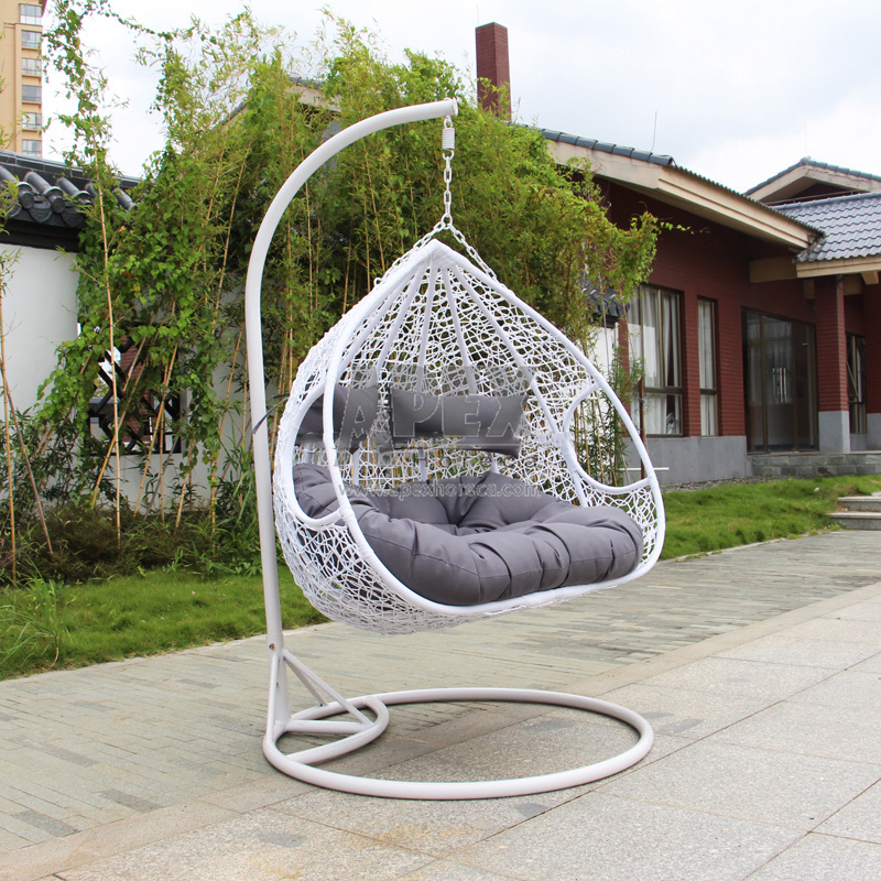 2 Seater Garden Rattan Outdoor Indoor Patio Swing Chair Hanging Double Seat Outdoor Rattan Hanging Chair