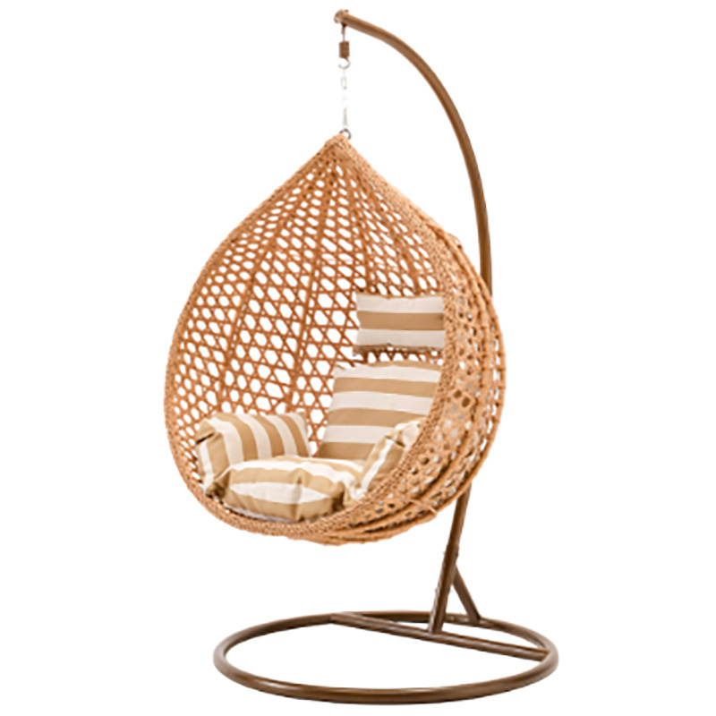 Outdoor Big And Small basket Garden Furniture PE Rattan Hanging Chair Patio Swings Chair