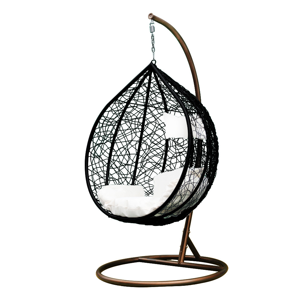 Outdoor Big And Small basket Garden Furniture PE Rattan Hanging Chair Patio Swings Chair