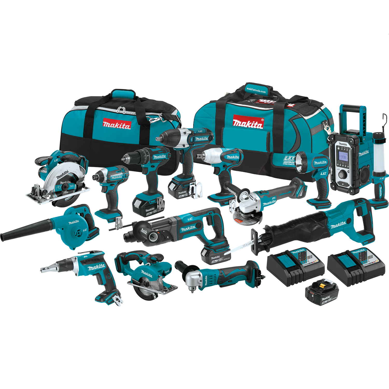 Original Sales MAkitaS 18V Li-ion Diamond 16 Piece Combo Kit + 6 x BL1850 2 x Charger & Power Tools / Cordless Drill