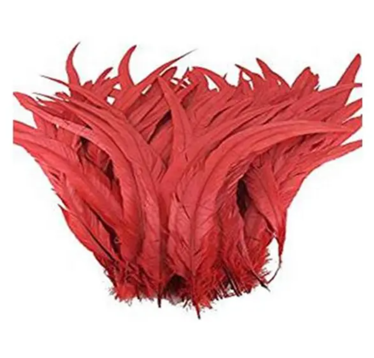 50pcs/bag 5-6cm Natural Chicken Feathers Pink Rooster Feather for Decor Fly Tying Accessories Crafts