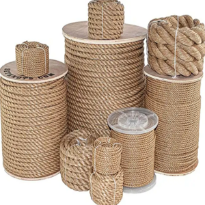 Hemp Rope Twisted Manila Jute Rope Natural Sisal Rope for Climbing Decorating Railings Tug of War Low price