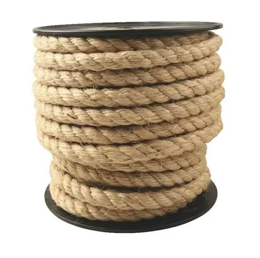 Hemp Rope Twisted Manila Jute Rope Natural Sisal Rope for Climbing Decorating Railings Tug of War Low price