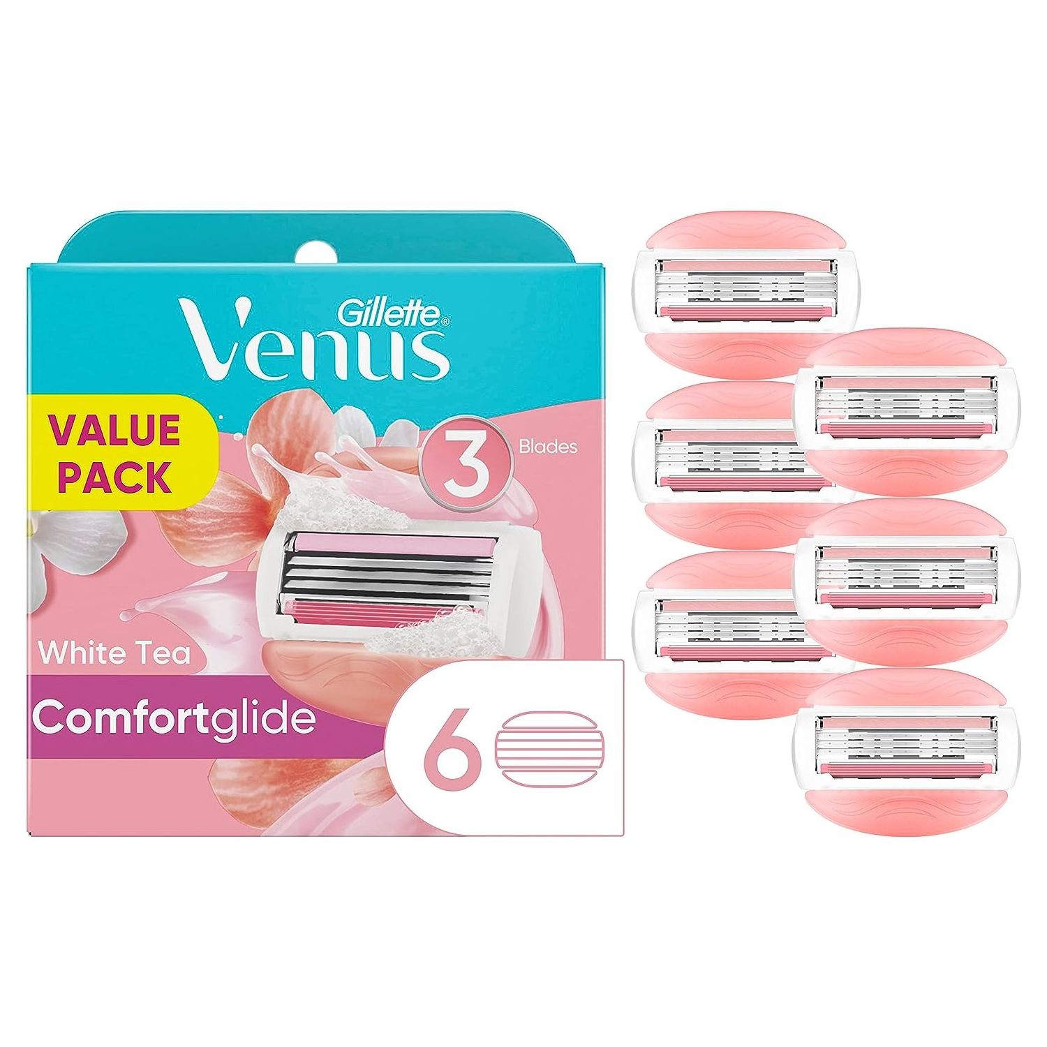 Gillette Venus Comfortglide Spa Breeze Refill Razor Blade Cartridges