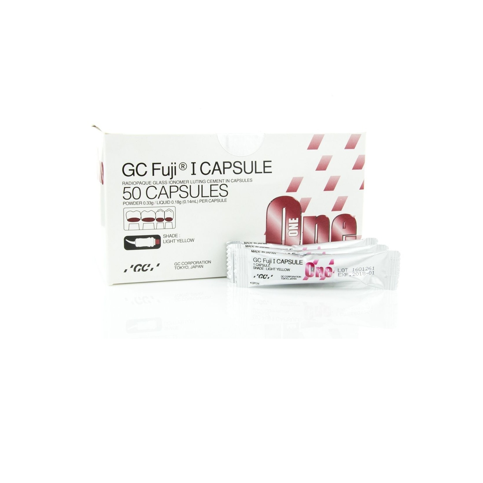 Fuji I Capsules 50 pcs. - Glass ionomer cement for embedding