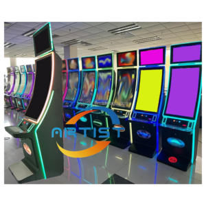 Vertical dual HD touch screen multi 3d skill game PC/pcb board metal Cabinet fusion 4 fish new design skill game machine