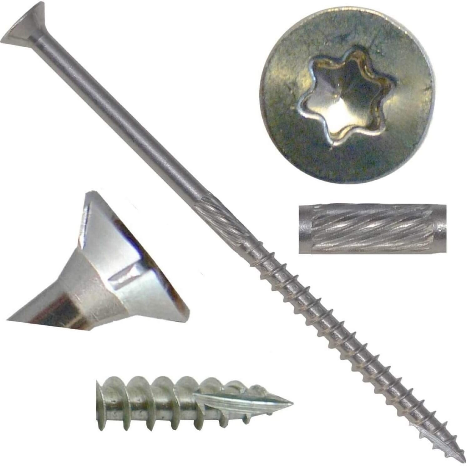 T25 Drive #12 x 4 Inch Stainless Steel Deck Screws