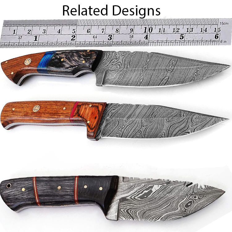 Handmade D2 Steel Skinner Knife Micarta Handle Outdoor Hunting knife with leather knife  ZR247