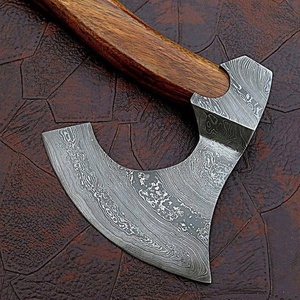 Axe MH.73 Damascus Steel Axe ZR Knives Wood PK 16.00 Inches Over ALL Length