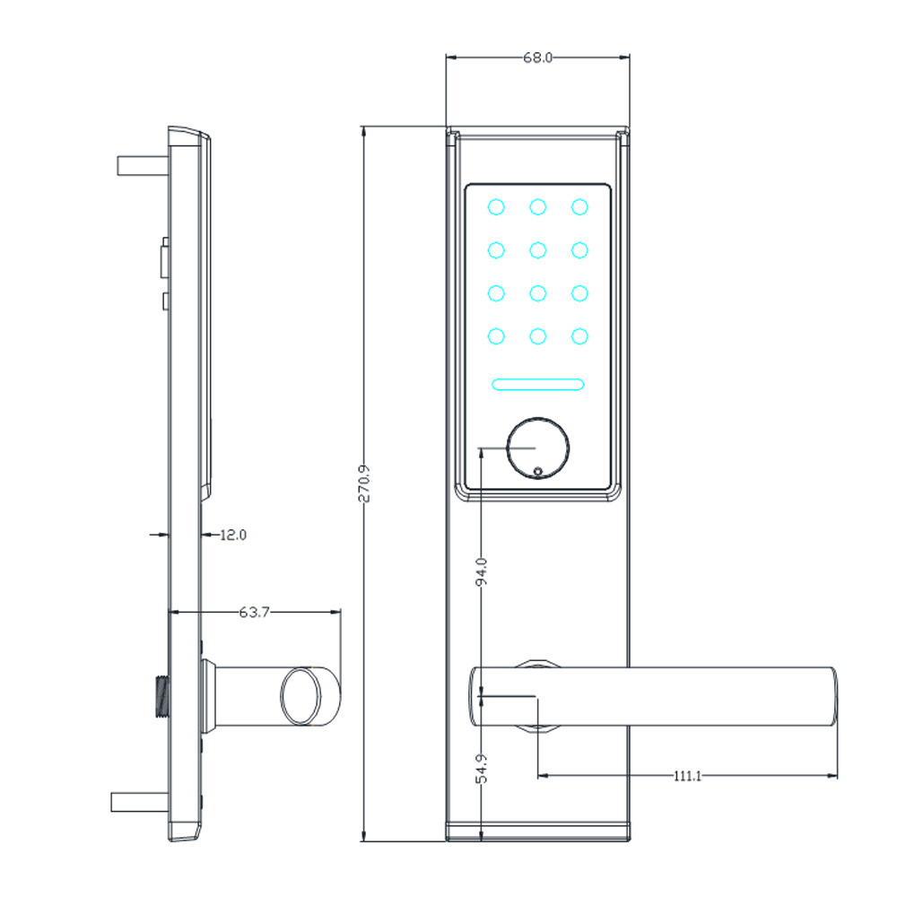 Security Password Lock Smart Door Combination Code Lock For Home Office