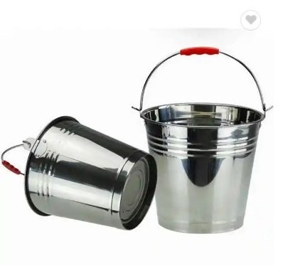 Hammered Beer Ice Bucket Buckets, Coolers & Holders Hold and Freeze Ice Cube 1000 Galvanized Aluminum with Handle for Bar