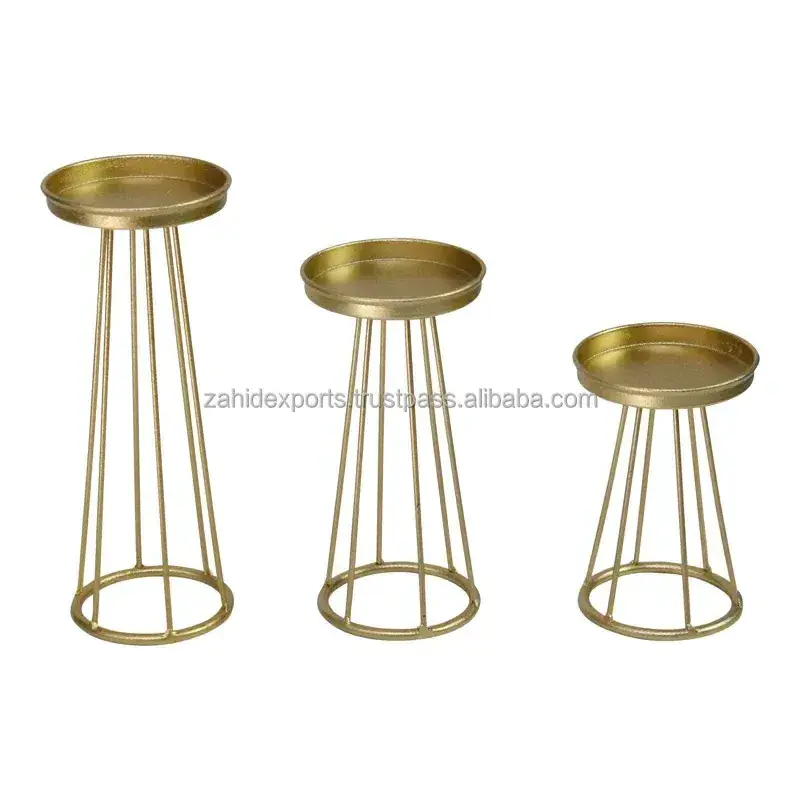 Candle Holder Luxury Fancy Wedding Gold Decorative Candlesticks Stand Metal Candle Holder