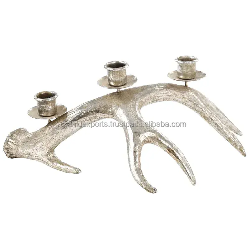 Zahid Exports Romantic Decorative Elephant Tree Matte Metal Candlestick Animal Candle Holder bell shaped glass candle holder