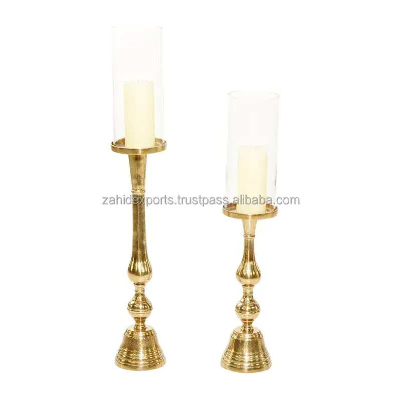 Gold finishing marble and metal candle holder high quality small candle holder unique candle holder