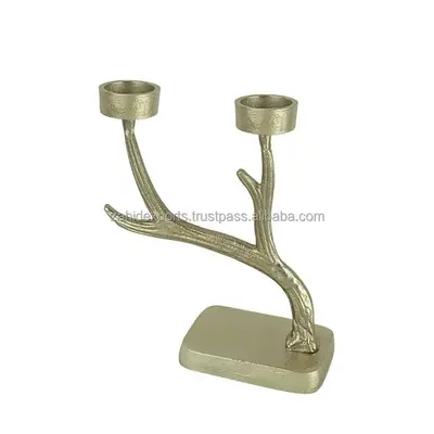 Zahid Exports Romantic Decorative Elephant Tree Matte Metal Candlestick Animal Candle Holder bell shaped glass candle holder