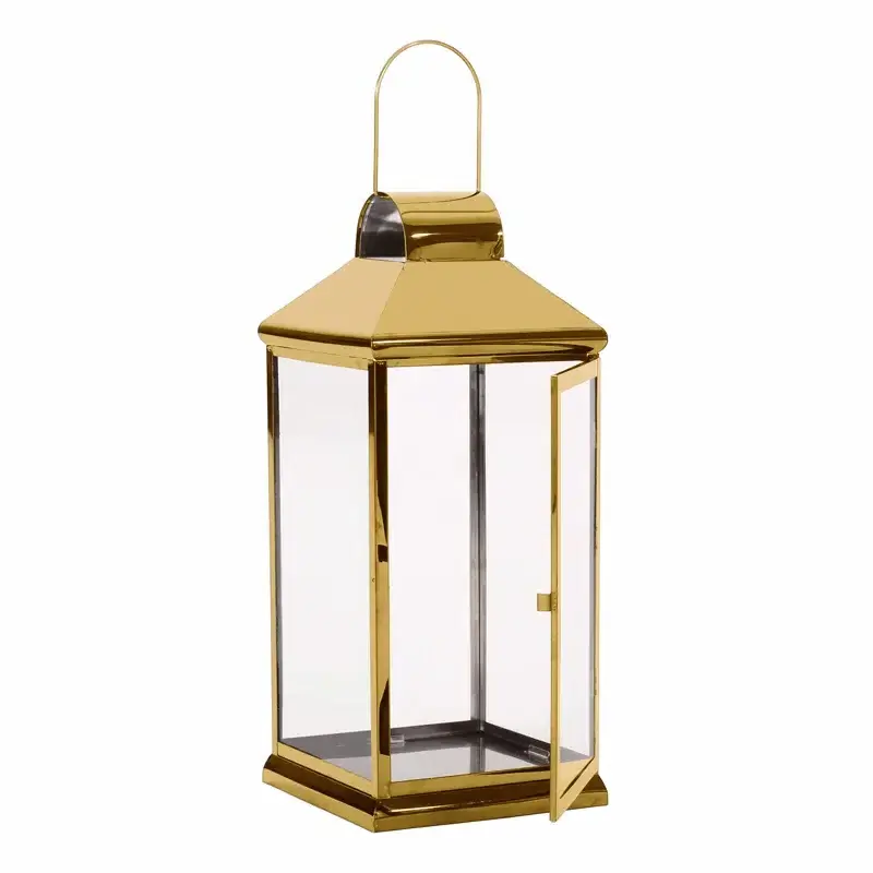 Lantern Lantern Gold Vintage Top Stainless Steel Candle Lantern