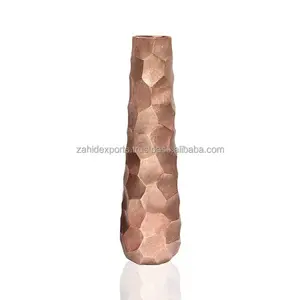 High Gold Vase Modern Vase, Naturalistic Tree Trunk Texture, Shiny Gold Finish home decor