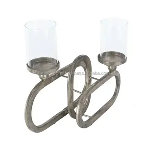 Hot Sale Iron and Glass Candle Holder Manufacturer And Exporter Customized New Design Metal Candle Holder