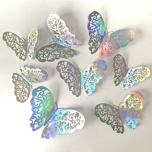 12pcs Suncatcher Sticker 3D Effect Crystal Butterflies Wall Sticker Butterfly for Kids Room Wall Decal Home Decoration