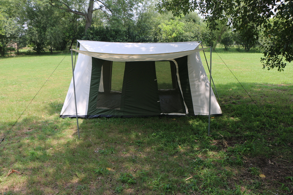 Outdoor Life Camping Tent 6-8 People Cotton Canvas Oxford Glamping Tent Pakistan Made Best Selling Price T-Bone Tent For Sale