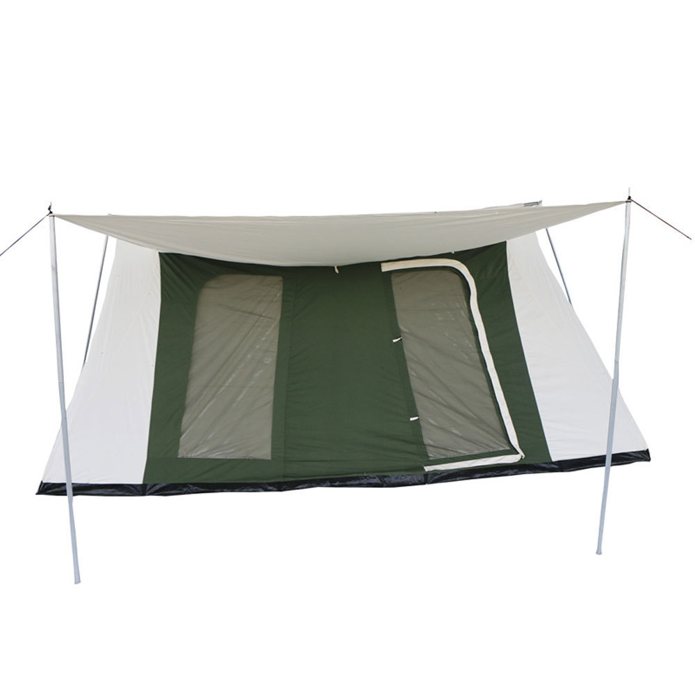 Outdoor Life Camping Tent 6-8 People Cotton Canvas Oxford Glamping Tent Pakistan Made Best Selling Price T-Bone Tent For Sale