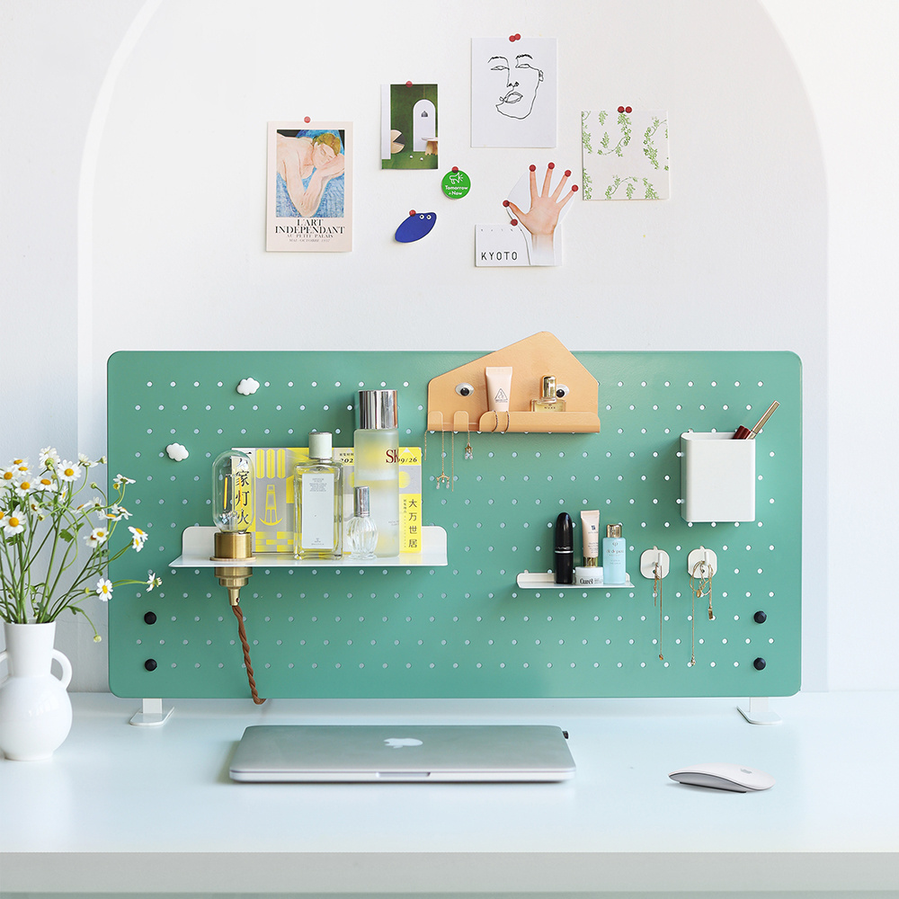 Customized Office Accessories Stationery Storage Organiser Desk organizations Desktop Metal Pegboard