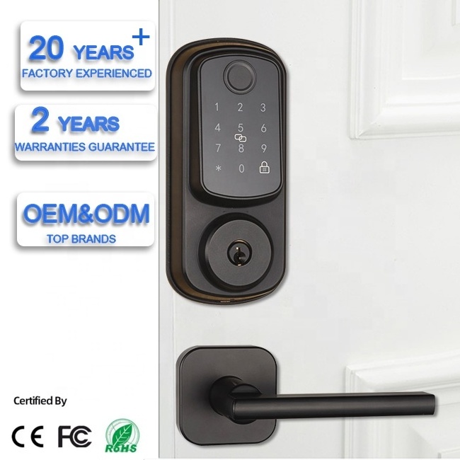 Digital electronic door lock smart deadbolt lock us latch bolts smart keypad door lock with handle